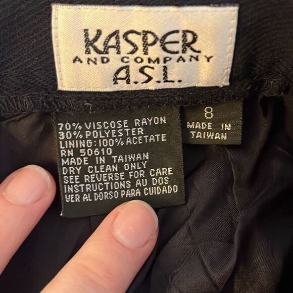 Kasper And Conpany A.S.L size 8 long navy blue skirt - 2991 - Picture 3 of 3